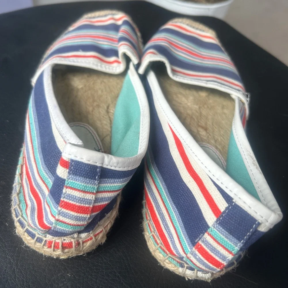 Tommy Hilfiger Striped Espadrille Flats -Heyda- 8.5